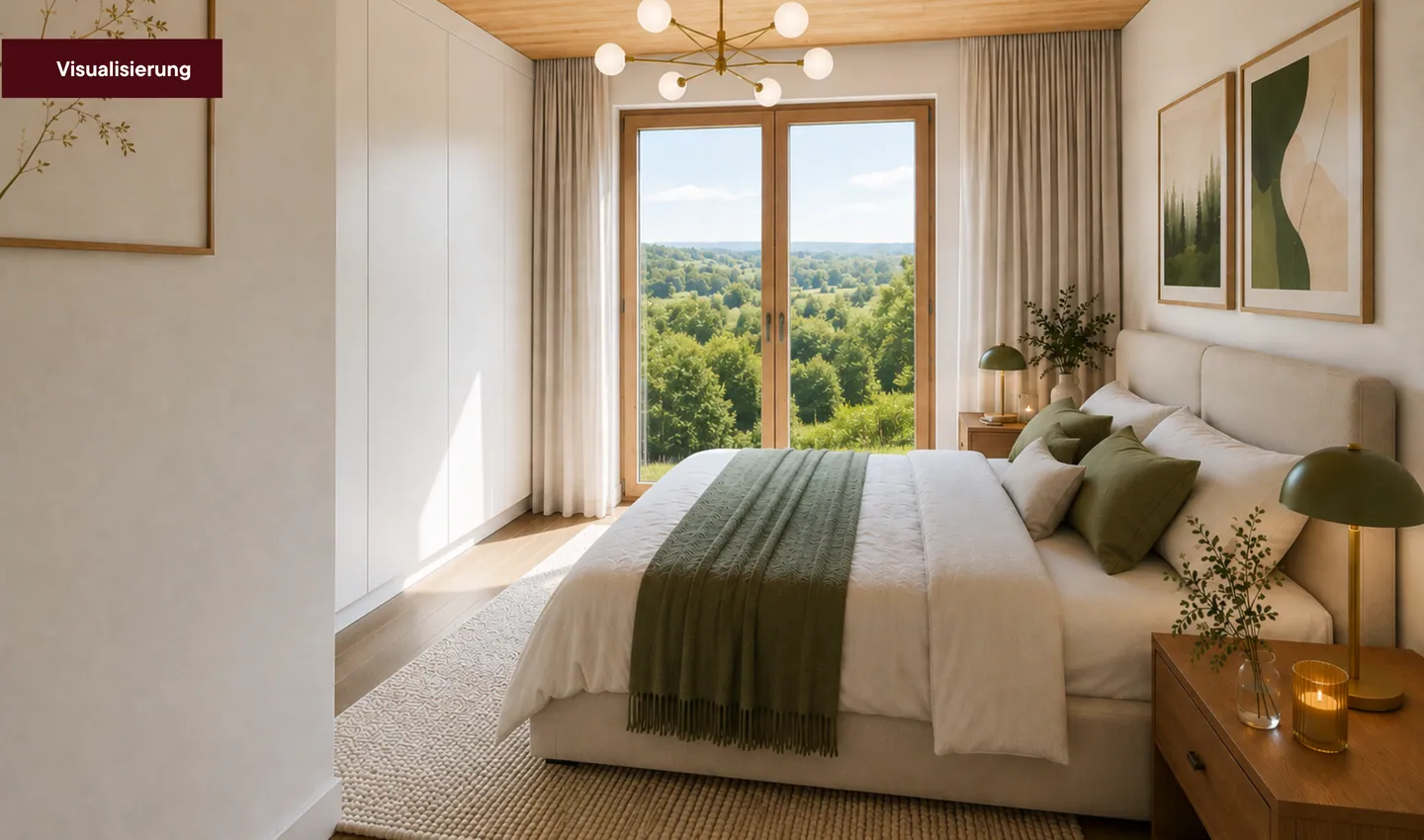 Schlafzimmer mit Weitblick, Visualisierung